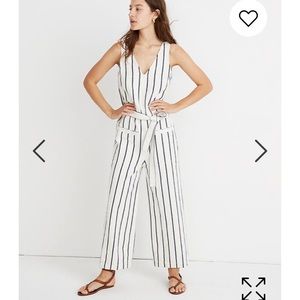 Madewell Striped Striped Pull On Jumpsuit